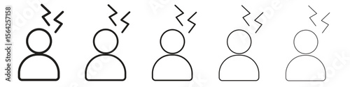 Irritated human icon design symbol collection for graphic design. EPS 10
