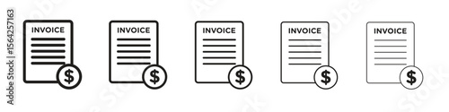 Invoice icon design symbol collection for graphic design. EPS 10
