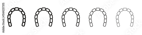 Lingual braces icon design symbol collection for graphic design. EPS 10