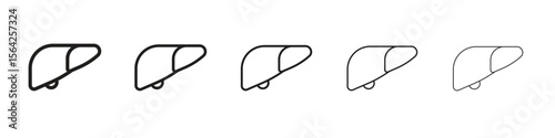Liver icon design symbol collection for graphic design. EPS 10