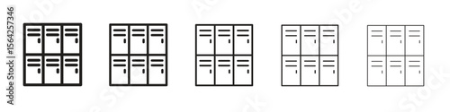 Locker icon design symbol collection for graphic design. EPS 10