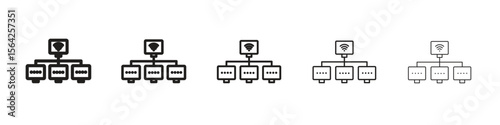 Local network icon design symbol collection for graphic design. EPS 10