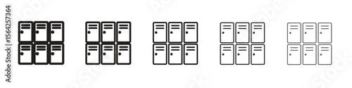 Lockers icon design symbol collection for graphic design. EPS 10
