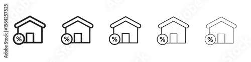 Mortgage rate icon design symbol collection for graphic design. EPS 10