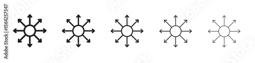 Multi channel icon design symbol collection for graphic design. EPS 10