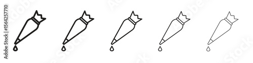 Pastry bag icon design symbol collection for graphic design. EPS 10