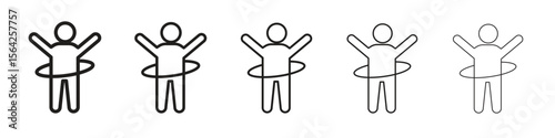 People Hula hop icon design symbol collection for graphic design. EPS 10