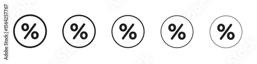 Percent icon design symbol collection for graphic design. EPS 10