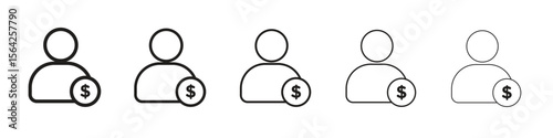 Personal loan icon design symbol collection for graphic design. EPS 10