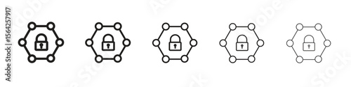 Private network icon design symbol collection for graphic design. EPS 10