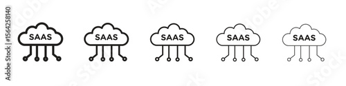 SaaS icon design symbol collection for graphic design. EPS 10