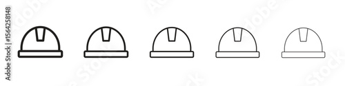 Safety helmet icon design symbol collection for graphic design. EPS 10