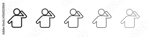 Salute icon design symbol collection for graphic design. EPS 10