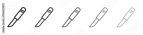 Scalpel icon design symbol collection for graphic design. EPS 10