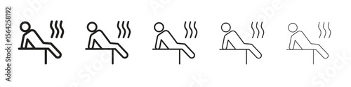 Sauna icon design symbol collection for graphic design. EPS 10