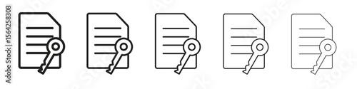 Smart contract icon design symbol collection for graphic design. EPS 10