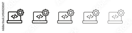 Software Engineering icon design symbol collection for graphic design. EPS 10