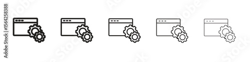 Software icon design symbol collection for graphic design. EPS 10