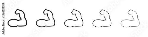 Strong arm icon design symbol collection for graphic design. EPS 10