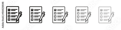 Survey icon design symbol collection for graphic design. EPS 10