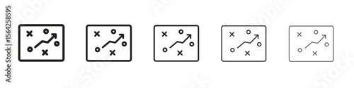 Tactical icon design symbol collection for graphic design. EPS 10