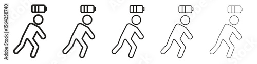 Tired person icon design symbol collection for graphic design. EPS 10
