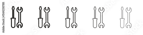 Tools icon design symbol collection for graphic design. EPS 10