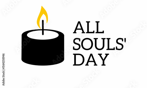 All Souls Day background. to honor and remember the departed. With candles.