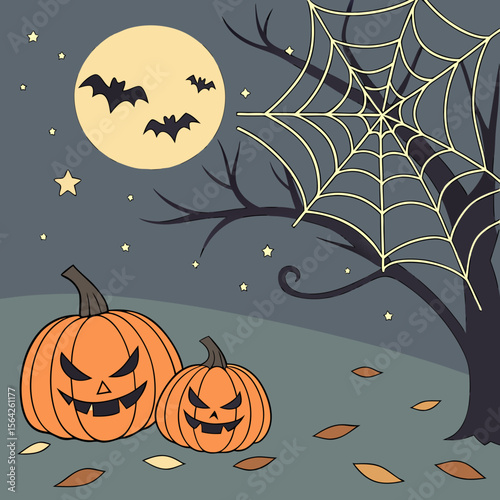 halloween background with pumpkin