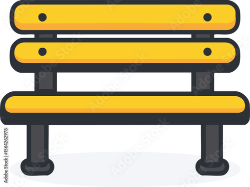 fullshot_of_a_garden_bench_icon_the_background_color_should_be_whi