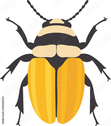 fullshot_of_a_tiger_beetle_icon_the_background_color_should_be_whi