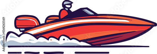 fullshot_of_a_speedboat_icon_the_background_color_should_be_whi