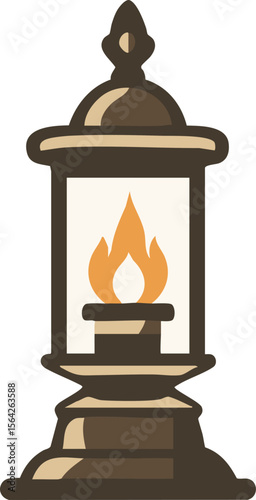 fullshot_of_a_oil_lamp_icon_the_background_color_should_be_whi