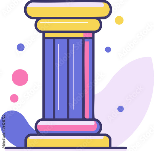 fullshot_of_a_ionic_column_icon_the_background_color_should_be_whi