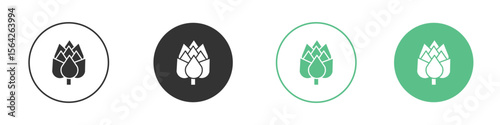 Artichoke icon symbol illustration doodle set. EPS10