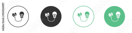 Biomass energy icon symbol illustration doodle set. EPS10