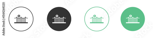 Bridging loan icon symbol illustration doodle set. EPS10