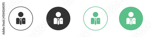 Businessman icon symbol illustration doodle set. EPS10