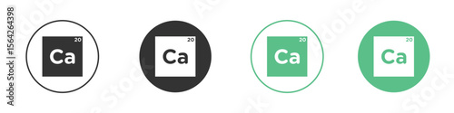 Calcium icon symbol illustration doodle set. EPS10