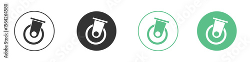 Cart trolley wheel icon symbol illustration doodle set. EPS10