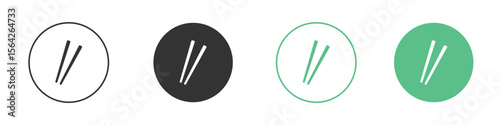 Chopsticks icon symbol illustration doodle set. EPS10