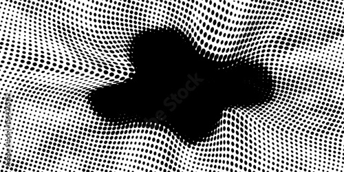 half tone radial pattern background vector