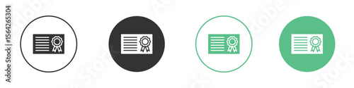 Diploma icon symbol illustration doodle set. EPS10