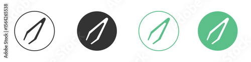 Eyebrow tweezers icon symbol illustration doodle set. EPS10