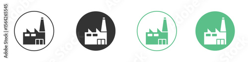 Factory icon symbol illustration doodle set. EPS10