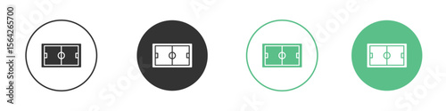 Football field icon symbol illustration doodle set. EPS10