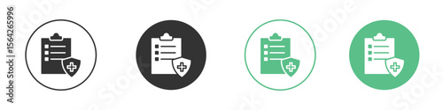 Health insurance icon symbol illustration doodle set. EPS10