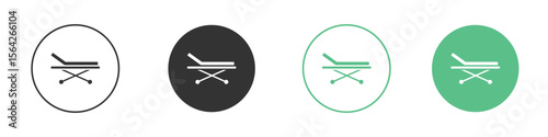 Hospital bed icon symbol illustration doodle set. EPS10