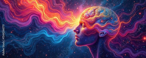 Swirling Colors An Abstract Representation of the Human Minds Complexity and Depth