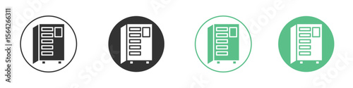 Infrared heat cabin icon symbol illustration doodle set. EPS10